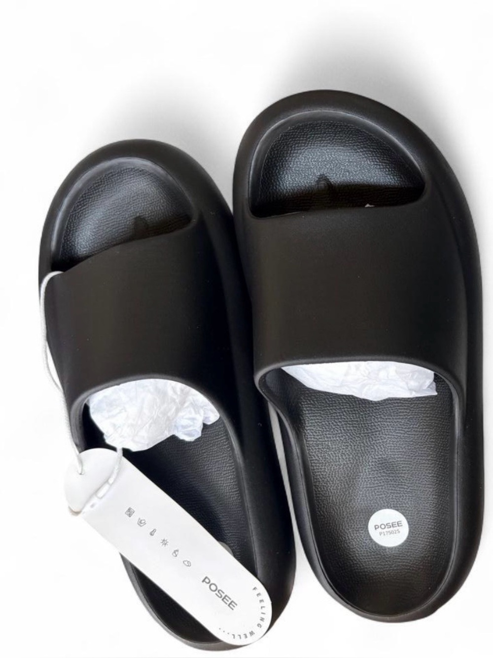 Posse Black Slide Sandals